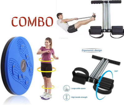 BOLDHIGH Combo Tummy Twister With Abs Tummy Trimmer Useful For Figure Tone-Up Ab Exerciser(Black)