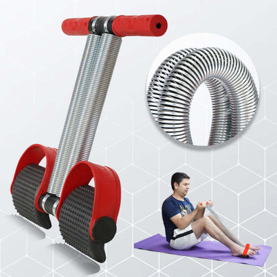 Athlian Double Spring Tummy Trimmer for -Portable Fitness Equipment for Home and Gym Ab Exerciser(Red)
