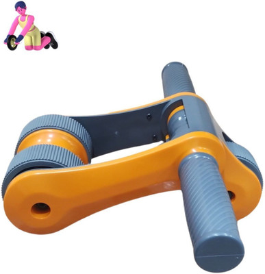 GJSHOP Gym Ab Roller for Men Abs Workout Equipment for Abdominal Ab Exerciser(Orange)