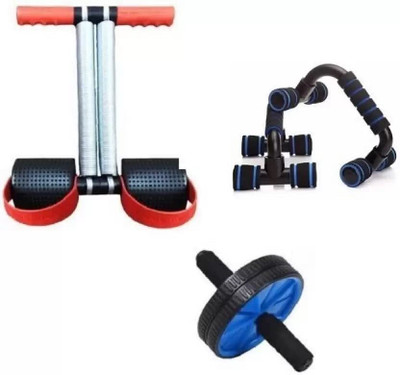 UNIQUE STORE NEW Tummy Trimmer, Plastic Pushup Bar, Ab Wheel for Stretching Toning Exercising Ab Exerciser(Black)