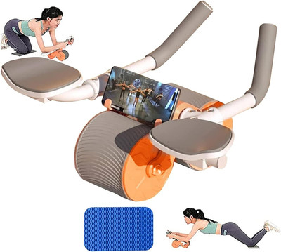 Clefairy Professional Automatic Rebound Abdominal Abs Wheel with Elbow Support Ab Exerciser(Multicolor)