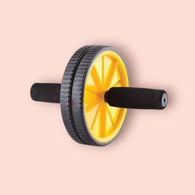 zxxxt Fitness AB Wheel / AB Roller Dual Wheel Core Trainer_369 Ab Exerciser(Yellow)