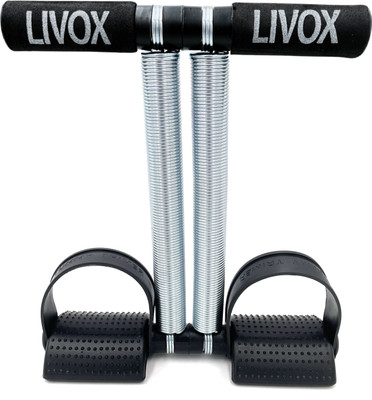 LIVOX Extra High Quality double Spring Tummy Trimmer Men & Women, Abs Exercise Ab Exerciser(Red, Black, Silver)