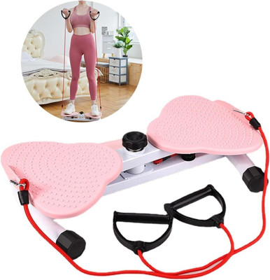 BHAVYATA ENTERPRISE Twist X Elliptical Twister Stair Stepper with Resistance Bands Stepper(Pink)