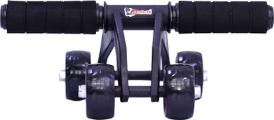 ViceFit Ab Roller, Push-up Bar 4-Wheels Abdominal Muscle Ab Exerciser Ab Exerciser(Black)