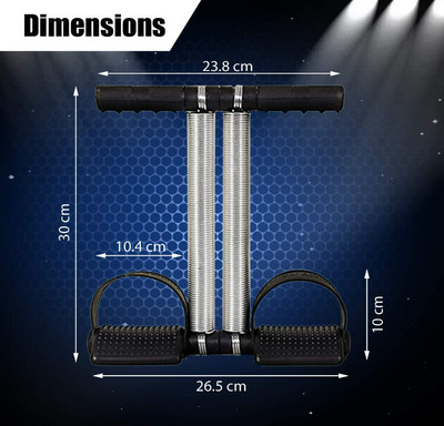 HOC Tummy Trimmer with Double Spring for Burn Calories & Tone Muscles Ab Exerciser(Black)
