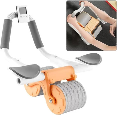 OKASTA Roller with Elbow Support, Automatic Rebound Abdominal Wheel Ab Exerciser Ab Exerciser(Multicolor)