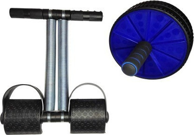 Shopeleven Home Gym General Fitness Workout Exerciser Tummy Ttimmer Ab Wheel Portable Ab Exerciser(Multicolor)