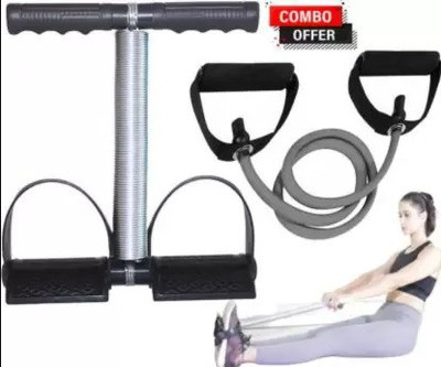 Owlix Combo Single Spring Tummy Trimmer With Single Toning Tube Ab Exerciser(Multicolor)