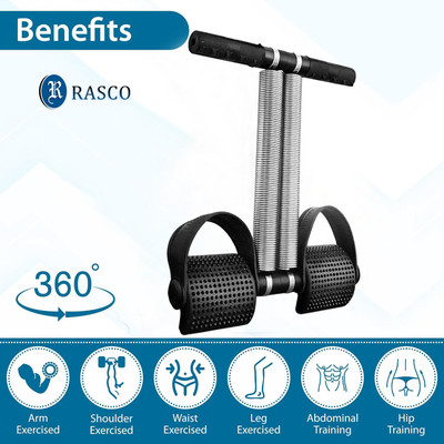 RASCO DOUBLE STEEL SPRING TUMMY TRIMMER Ab Exerciser(Black)