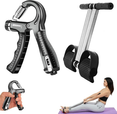 awarefit Fitness Combo of TummyTrimmer & Digital Counter Hand Grip Fitness Accessory Kit Ab Exerciser(Multicolor)