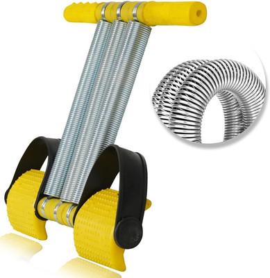 QUICK FIT Fitness Slimming Equipment,Pull Rope Trippel Spring Tension Foot Pedal Situp for Ab Exerciser(Black, Yellow)