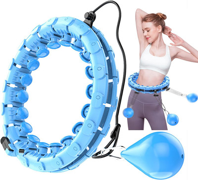 ADONYX Smart Fitness Hoop, Hula Hoop Weight Loss, with Massage Nubs Adjustable Ab Exerciser(Blue)