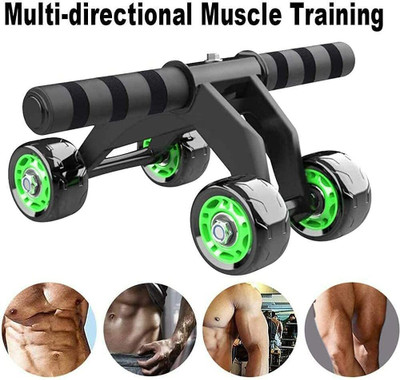 Bakhsh 4 Wheel AB Roller Exerciser for Abdominal Stomach Exercise Training Equipment Ab Exerciser(Multicolor)