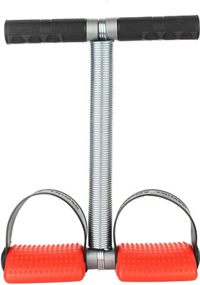 FITNESSDEALS tummy trimmer Ab Exerciser ,SINGLE spring and soft grip handle Ab Exerciser Ab Exerciser(Red, Silver)