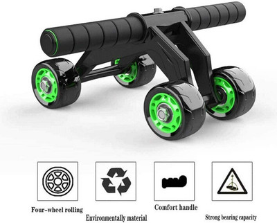 ResiFit 4-Wheel Ab Roller/Fitness Accessories/Exerciser & Gym Equipment for Unisex Ab Exerciser(Multicolor)