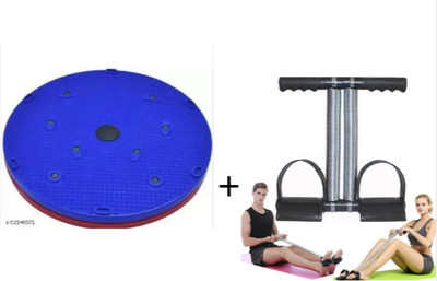 BOLDHIGH Combo Tummy Twister With Abs Tummy Trimmer Useful For Figure Tone-Up Ab Exerciser(Black)