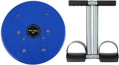 DHEER BLACK DOUBLE SPRING TUMMY TRIMMER AND BLUE TUMMY TWISTER Ab Exerciser(Multicolor)