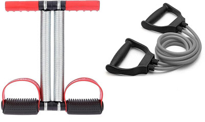 RASCO Red belt with GREY TUBE Ab Exerciser(Multicolor)
