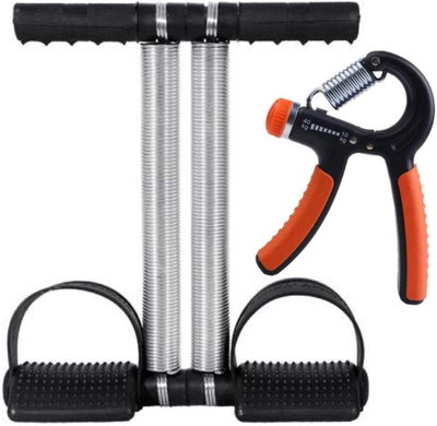 USTRADERS Double Spring Tummy Trimmer Body Toner Fat Buster & Hand Gripper for Home & Gym Ab Exerciser(Multicolor)