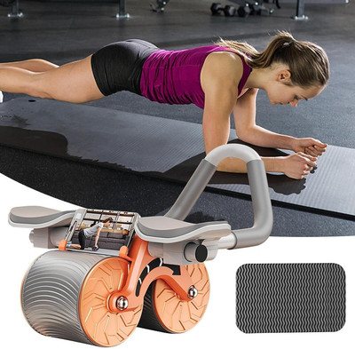 KIZJORYA Professional Automatic Rebound Fitness Exercise Roller Elbow Support Unisex Ab Exerciser(Multicolor)