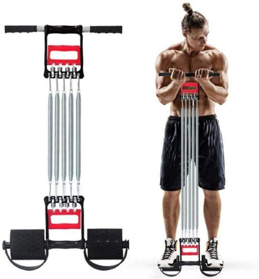 Dykidrah 3 in 1 Multi Usage 5 Detachable Chest Pull Spring for Men Ab Exerciser(Silver)