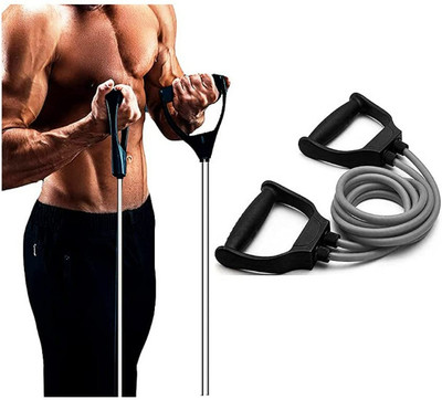 Oddish D-Handle Double Toning Tube for Stretching, Workout, Home Gym for Unisex Resistance Tube(Multicolor)