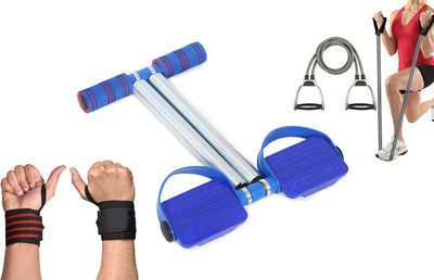 Cool Buddyzz Abs Excerciser Tummy Trimmer | Toning Tube | Wrist Support Band Ab Exerciser(Blue)