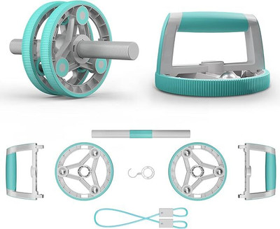 Shopeleven Adjustable Ab Roller No Floor Damage Multipurpose Unisex Weight Loss Workout Ab Exerciser(Blue)