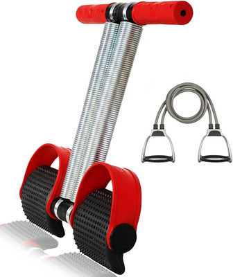 RASCO Double Spring Tummy Trimmer for Abs and Legs Exercise with Resistance Pull Rope Ab Exerciser(Red)