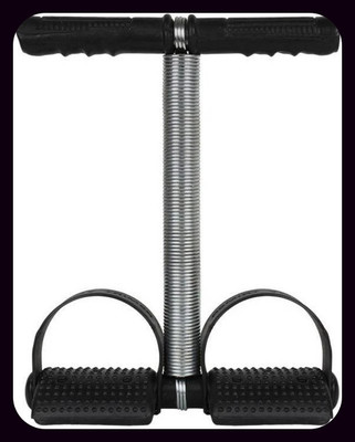 Athlian New_Single Spring Tummy Trimmer For Belly Fat Ab Exerciser(Silver)