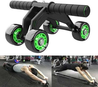 Ziccs 4 Wheel AB Roller for Exercise & Fitness Men & Women Ab Exerciser(Black)