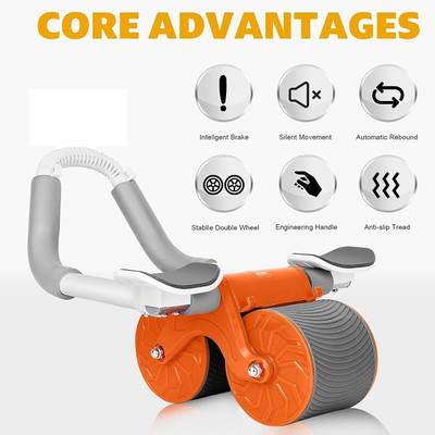 Whipbird Professional Ab Roller with Counter Silent Knee Pad Mat Phone Holder Exercise Ab Exerciser(Multicolor)