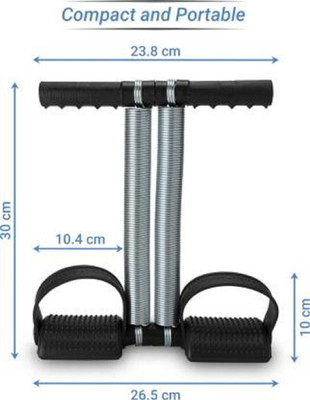 IPLLIVE Double Spring -Waist Trimmer -Body Toner-Fat Buster for Men and Women Ab Exerciser(Black, Silver)
