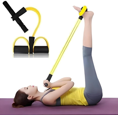 GJSHOP 2 Rope Pull Exerciser REDUCER Fat Burner Abs Arm Ab tummy tucker Ab Exerciser(Yellow)