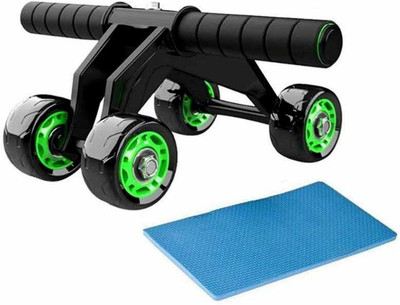 NAVER Ab 4 Roller Exerciser Push Up Stand Bar Ab Exerciser(Multicolor)