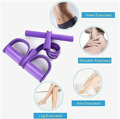 Dfasion Pull Reducer Training Bands 4 Tubes Body Trimmer Pedal 6 Ab Exerciser(Multicolor)