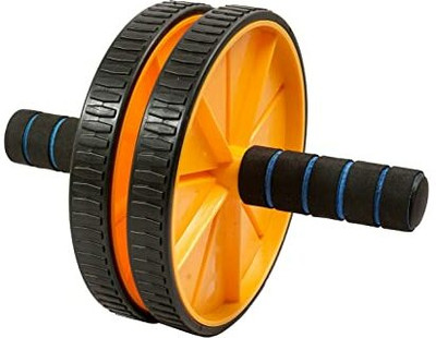 Owlix AB wheel Roller Abs workout equipment and Push Up Bar Stand Foam Grip Ab Exerciser(Gold)