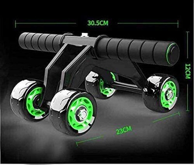 KBCCRAZY ABDOMINAL FOUR WHEEL Ab Exerciser(Black, Green)