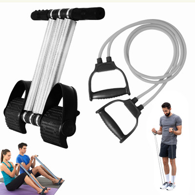 Qucikfit Combo Of 2 Triple Spring Tummy Trimmer, & Toning Tube Waist Trimmer Ab Exerciser(Multicolor)