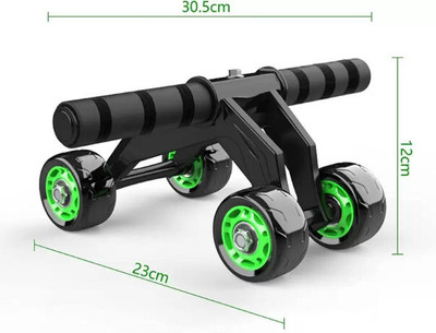 GripForge 4-Wheel Ab Roller/Fitness Accessories/Exerciser & Gym Equipment for Unisex Ab Exerciser(Multicolor)