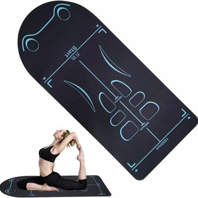 Voordeel Enterprise Extra Long Knee Support & Sound Insulating Fitness Mat Black 77 mm Yoga Mat