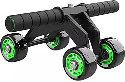 NAVER Abdominal 4 wheel ab roller with knee mat with Knee Mat for Stomach Exercise Ab Exerciser(Multicolor)