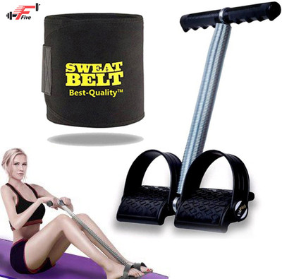 FFive Single Spring Tummy Trimmer,fat lose belt Equipment for Home Gym Fitness Ab Exerciser(Black)