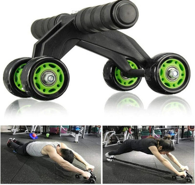 ResiFit 4-Wheel Ab Roller/Fitness Accessories/Exerciser & Gym Equipment for Unisex Ab Exerciser(Multicolor)