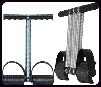 Athlian New_Single & Triple Spring Tummy Trimmer Combo High-Resistance Abdominal Workout Ab Exerciser(Black)