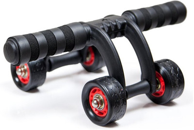NAVER 4-Wheel AB Roller with Knee Mat Abdominal Workout Equipment Ab Exerciser(Black) Ab Exerciser(Multicolor)