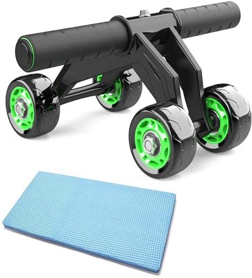 RECTITUDE 4 Wheel Upgraded Ab Wheel Roller for Six Pack Abs Workout at Home, Gym Exerciser Ab Exerciser(Black)