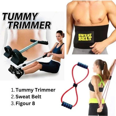 RPC99 Single Tummy Trimmer With Sweat Belt and Figor 8 Ab Exerciser(Multicolor)