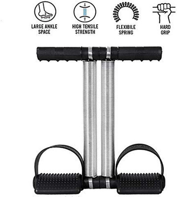 DHEER Smart Double Spring Tummy Trimmer Ab Exerciser (Silver, Black) Ab Exerciser(Black, Silver)